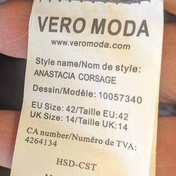 VERO MODA Black Gray Bustier and Skirt Size Size 42 (10-12 US) - Picture 8 of 8